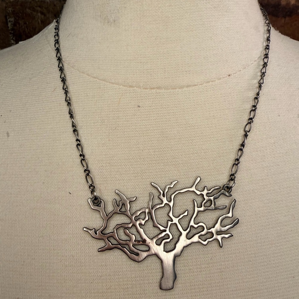 Silver Tree Pendant Necklace